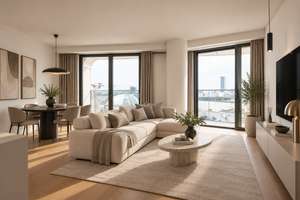Grand Tower Frankfurt: Exklusive 2-Zimmer-Wohnung im 10. OG mit Balkon & Stellplatz