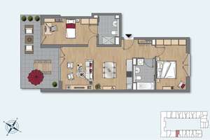Willkommen in Ihrem neuen Zuhause! Großzügige 3-Zimmerwohnung mit Terrasse – Hedwig-Porschütz-Str. 30, 10557 Moabit, Berlin – Vorschaubild 14