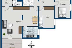 Sanierte 3-Zimmerwohnung mit Balkon – Südliche Ringstr. 191, 63225 Langen (Hessen) – Vorschaubild 7