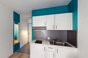 Studenten aufgepasst! Möbliertes 1-Zimmer-Apartment mit Einbauküche und Loggia – 60486 Bockenheim, Frankfurt am Main – Vorschaubild 4