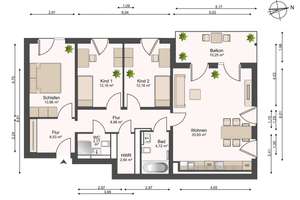 107 neue Mietwohnungen inkl. Einbauküche / H2-03-13 | 4-Zi. II | 3.OG | Balkon mit Westausrichtung – Max-Planck-Straße 15, 14473 Südliche Innenstadt, Potsdam – Vorschaubild 59