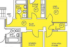 Schöne 3-Raum-Wohnung mit Balkon in Stadtfeld Ost! – Große-Diesdorfer-Str. 6-11, 39108 Stadtfeld Ost, Magdeburg – Vorschaubild 9