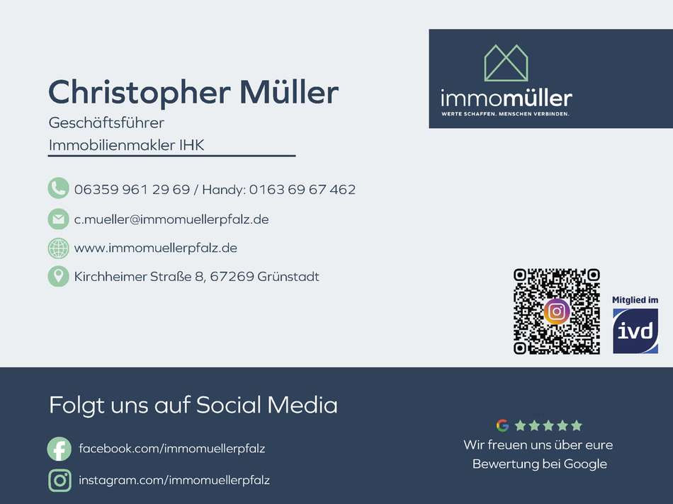 Visitenkarte für Exposé