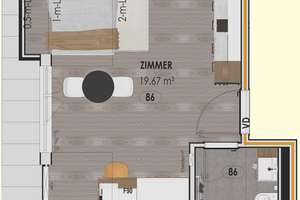 Nur für Studenten und Azubis! Separate Dachterrasse – Kumpfmühler Str. 63a, 93051 Kumpfmühl-Ziegetsdorf-Neuprüll, Regensburg – Vorschaubild 9