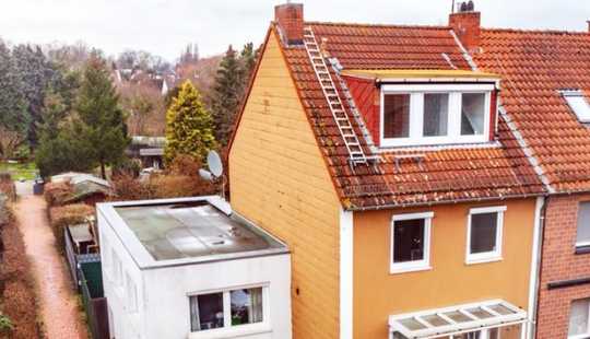 Bild von Reihenendhaus mit Anbau und Garage in Bremen Kattenesch