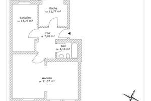 2-Zimmer-Wohnung (1. OG) mit Balkon südlich des Maschsees – Bernwardstraße 10, 30159 Döhren, Hannover – Vorschaubild 12
