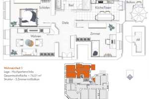 Kapitalanleger-Schmuckstück! Kompakte 3 Zimmer in der Südvorstadt! Erstbezug aus 2016! – Bernhard-Göring-Straße 110, 4275 Leipzig – Vorschaubild 2