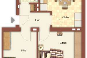 Charmante 2-Zimmer-Wohnung in Mönchengladbach mit Badewanne und Kinderspielplatz