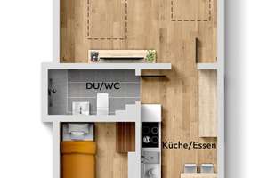 Vermietete 2 Zimmer im EG mit eigenem Eingang inkl. 2 Carports!  (Grundbuch noch Teileigentum/Büro) – 70469 Feuerbach-Mitte, Stuttgart – Vorschaubild 11