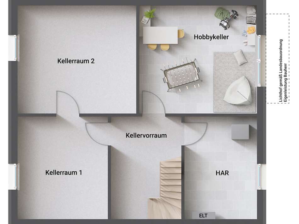 Beispiel  SW Wohnkeller