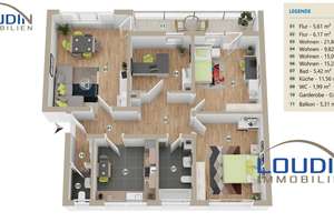 Attraktive 4-Zimmer-Wohnung mit schönem Balkon und idealer Raumaufteilung. – 79115 Haslach-Schildacker, Freiburg im Breisgau – Vorschaubild 13