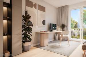 3-Zi.-Whg. mit Tageslichtbad, sep. Gäste-WC und Balkon zum grünen Innenhof