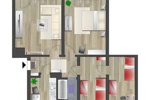 NEU sanierte 4-Raum-Wohnung mit Balkon in attraktiver Wohnlage – Blankenburgstr. 7, 9114 Furth, Chemnitz – Vorschaubild 6