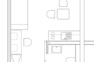 Schöne möblierte Einzimmerwohnung in der Nähe der THM – Am Dachspfad 14, 61169 Friedberg (Hessen) – Vorschaubild 1
