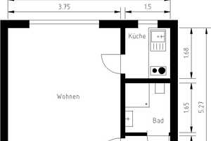 Möbliertes sonniges 1-Zimmer-Apartment in Stuttgart-Möhringen mit EBK – Sigmaringer Str. 68, 70567 Stuttgart – Vorschaubild 14