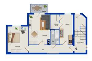 Bezugsfrei: 2-Zimmer-Altbaucharme mit sonnigem Balkon zum Innenhof in Steglitz – Die vollständige Adresse der Immobilie erhältst du vom Anbieter., 12163 Steglitz, Berlin – Vorschaubild 11