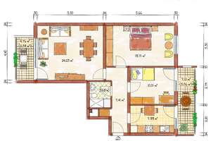 Große Wohnung - kleines Bad! Gut vermietete, sanierte 3-ZKB Wohnung in der Südstadt – Rüppurrer Str. 30, 76137 Südstadt, Karlsruhe – Vorschaubild 14
