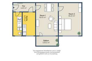 Im Ausbau bis Ende August/2-Raum-Wohnung mit Balkon und Tageslichtbad – Löbauer Str. 67, 4347 Schönefeld-Ost, Leipzig – Vorschaubild 2