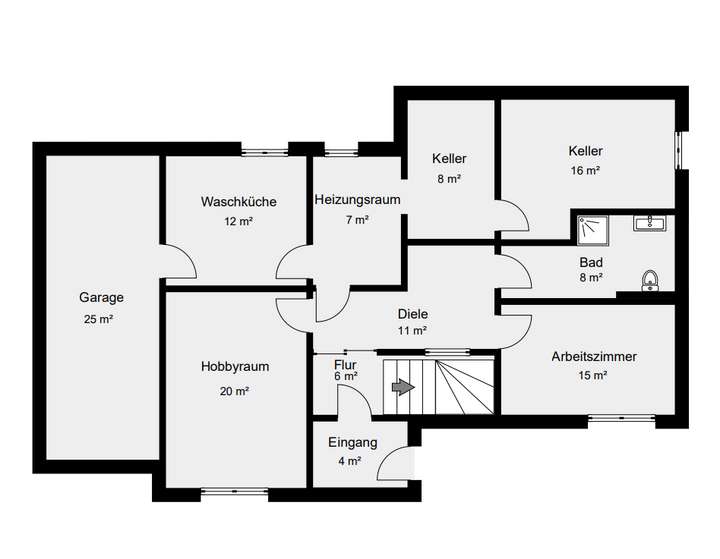 Grundriss EG - SI, Ca. Angaben