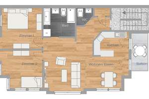 Stilvolle, sanierte 3-Zimmer-Wohnung in begehrter Lage der Freiburg-Wiehre – 79100 Unterwiehre-Nord, Freiburg im Breisgau – Vorschaubild 12