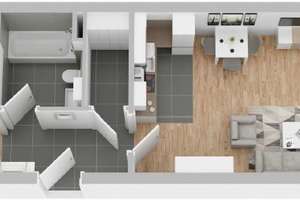 Moderne 2-Zimmer-Wohnung mit Balkon, Aufzug und Tiefgaragenstellplatz! – Habsburgerring 11, 78048 Villingen, Villingen-Schwenningen – Vorschaubild 9
