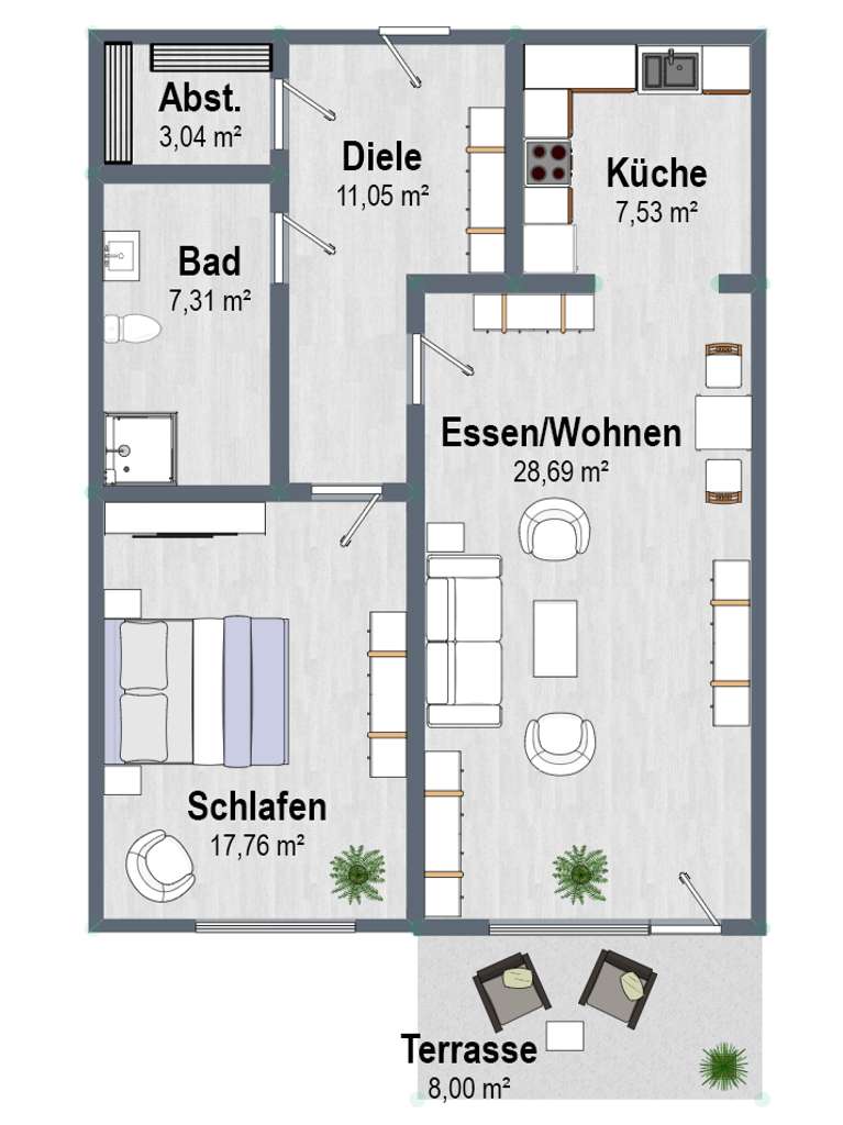 Immobilie in Künzelsau - Kapitalanlage: Schöne 2-Zimmer-Wohnung direkt am Fluß - Bild 2