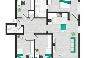 Viel Platz zum Leben: 5-Zimmer-Wohnung mit Balkon u. Stellplatz in RS-Lüttringhausen – Die vollständige Adresse der Immobilie erhältst du vom Anbieter., 42899 Dörrenberg, Remscheid – Vorschaubild 15
