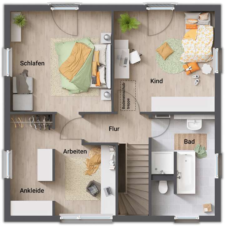 Grundriss-Stadthaus-Stadtvilla