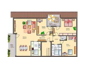 Stilvolle Dachgeschosswohnung mit vier Zimmern (teilmöbliert) in Karlsruhe-Wolfartsweier – Talwiesenstraße 19, 76228 Wolfartsweier, Karlsruhe – Vorschaubild 15