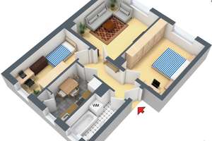 Verglaster XXL-Balkon: Top 3-Raumwohnung im Erdgeschoss in Rasberg – Clara-Zetkin-Straße 22, 6712 Zeitz – Vorschaubild 2