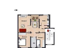 3-Zimmer-Wohnung mit einem vorteilhaften Grundriss // 2.OG links – Schulenburgallee 33, 38448 Tiergartenbreite, Wolfsburg – Vorschaubild 2