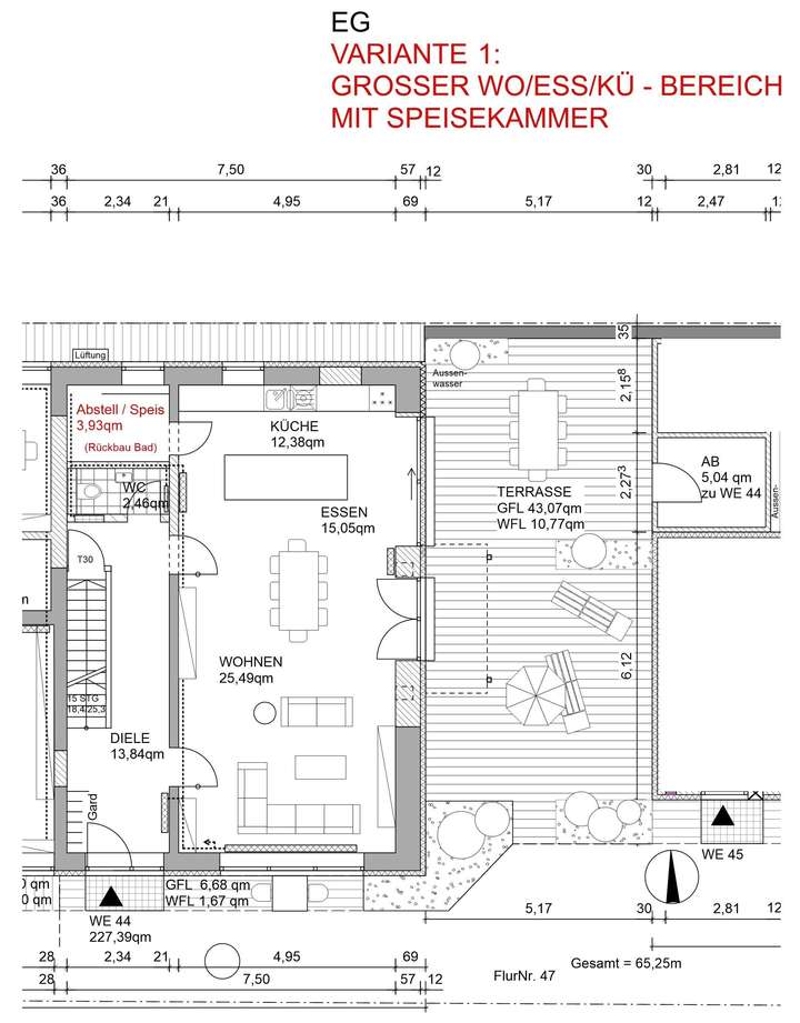 VARIANTE 1: Großes Wo-/Ess Zi