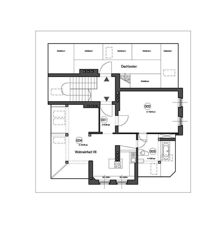 Grundrissskizze Dachgeschoss