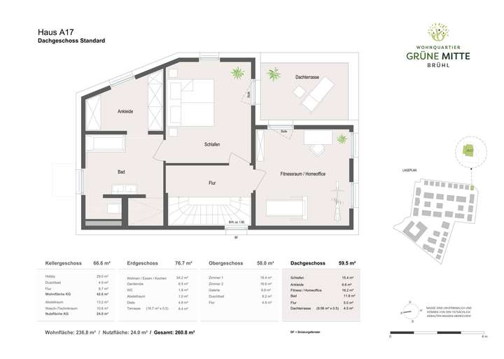 Dachgeschoss mit Fitnessraum