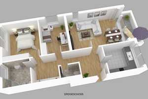 Hochparterre mit Loggia, TG Stellplatz, Sauna und Dachterrasse – Hamburg – Vorschaubild 1