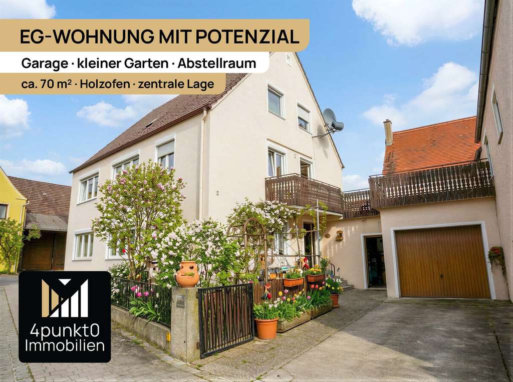 Immobilie in Wemding - EG-Wohnung mit Potenzial – Garage, kleiner Garten & Abstellraum - Bild 0
