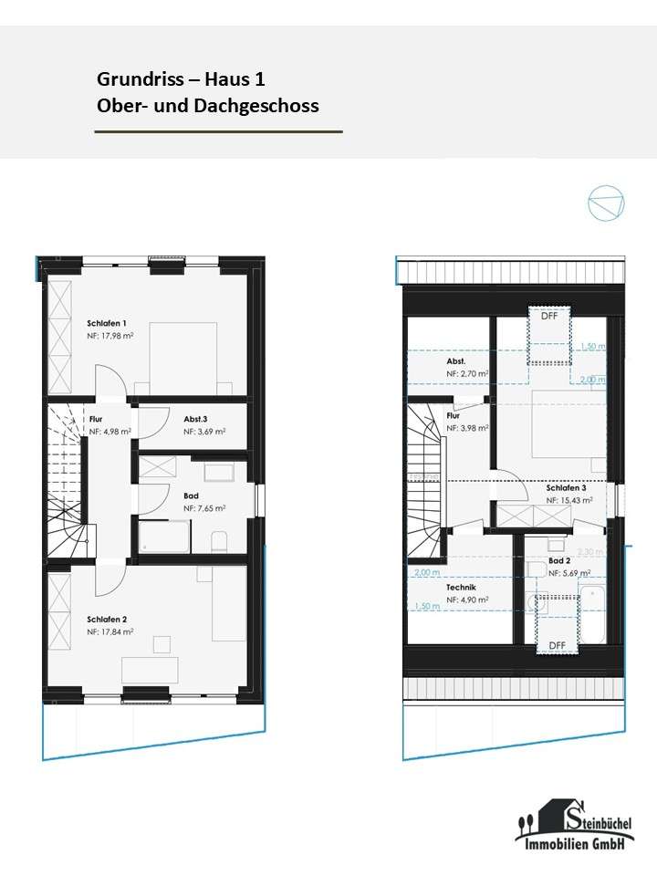 Grundriss Ober-/Dachgeschoss