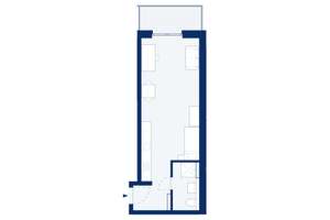 B13: 1-Zimmerwohnung im 1. OG mit Balkon zur Parkseite – Hausdorffstraße 348, 53129 Dottendorf, Bonn – Vorschaubild 3