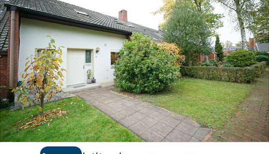 Bild von Reihenmittelhaus mit Balkon und Garten