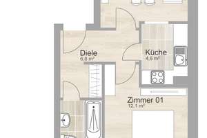 Gemütliche 2,5-Zimmer-Whg. mit Blick ins Grüne! – Dieskaustr. 60a, 4229 Kleinzschocher, Leipzig – Vorschaubild 17