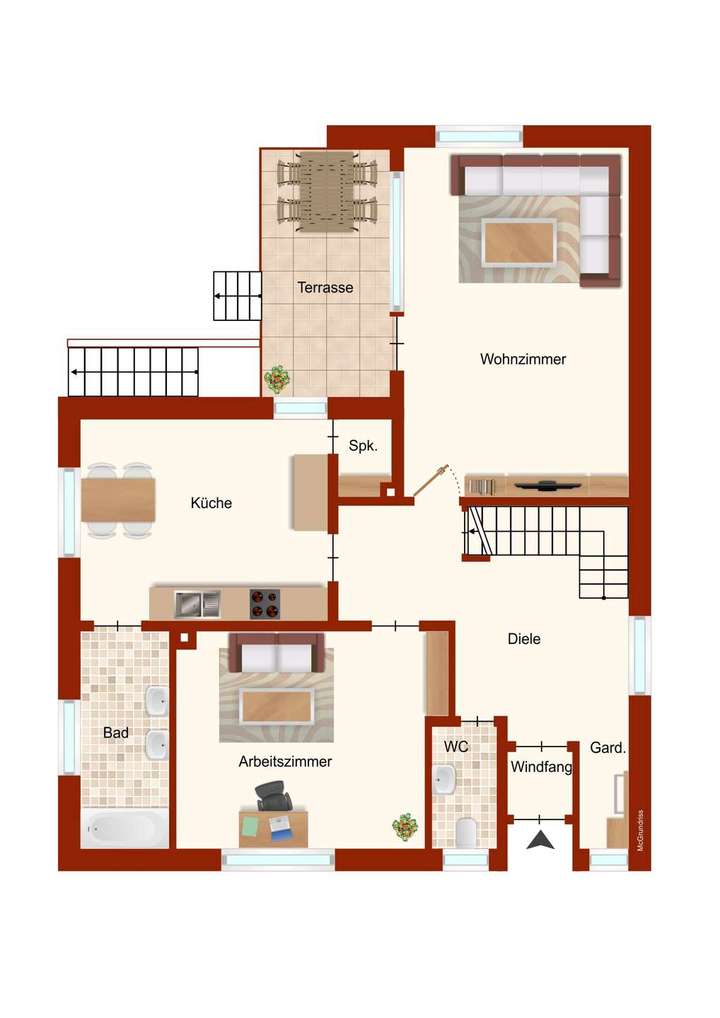 Grundriss EG ähnlich, nicht ma