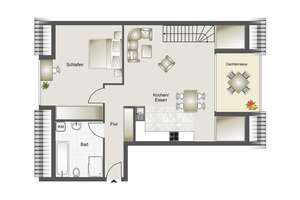Attraktive Maisonettewohnung mit Dachterrasse und TG-Stellplatz inkl. Küche und geringem Hausgeld – Die vollständige Adresse der Immobilie erhältst du vom Anbieter., 53179 Lannesdorf, Bonn – Vorschaubild 12