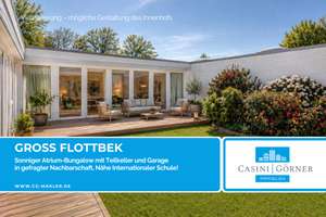 Flottbek - Sonniger Atrium-Bungalow mit Teilkeller und Garage in gefragter Nachbarschaft!
