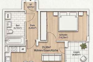 Modernes Wohnen: Schöne 55qm Neubauwohnung in Pasing – Angela-Molitoris-Platz 1, 81245 Neupasing, München – Vorschaubild 8