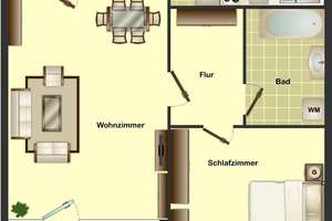 Schöne Wohnung mit Balkon für 2 Personen / WBS erforderlich – Jahnstraße 12, 59073 Heessen, Hamm – Vorschaubild 2