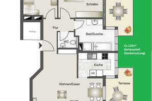 Stilvolle 3-Zimmer-Wohnung mit großzügigem Garten auf der Uhlandshöhe inkl. TG-Stellplatz – Die vollständige Adresse der Immobilie erhältst du vom Anbieter., 70188 Oberer Schlossgarten, Stuttgart – Vorschaubild 15
