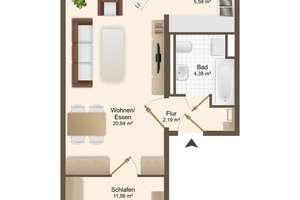Gemütliche 2-Zimmer-Wohnung mit Balkon und Einbauküche – Steinwiese 76, 9116 Altendorf, Chemnitz – Vorschaubild 17