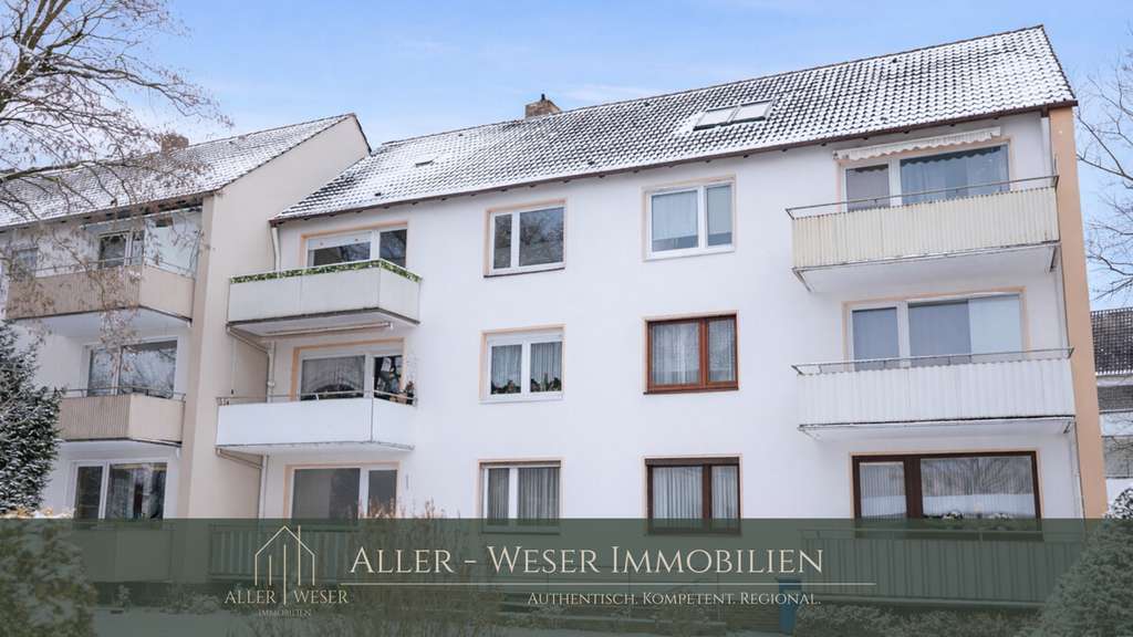 Immobilie in Verden (Aller) - Verden | Helle 3 Zimmer Wohnung mit Süd Balkon in ruhiger, zentraler Lage von Verden - Bild 0