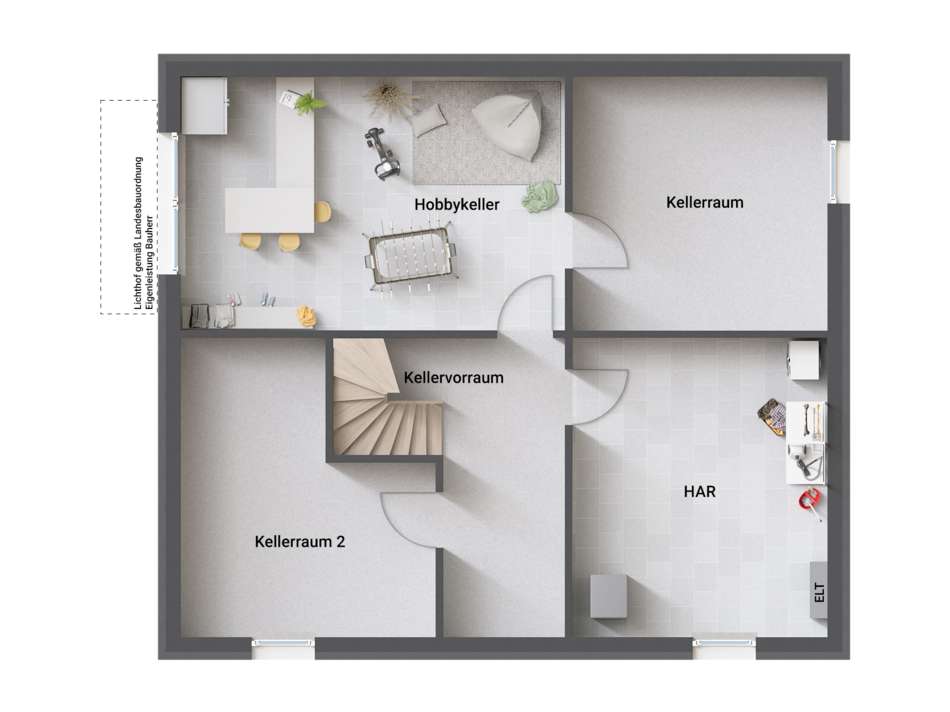 Grundriss SW Wohnkeller