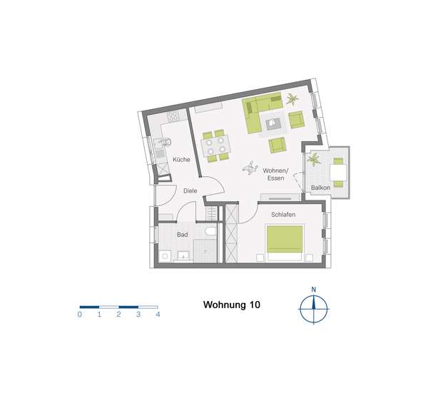 2-Zimmer im Erdgeschoss